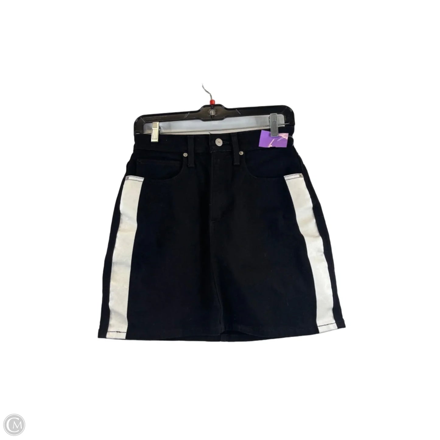 Skirt Mini & Short By Calvin Klein In Black Denim, Size: 8