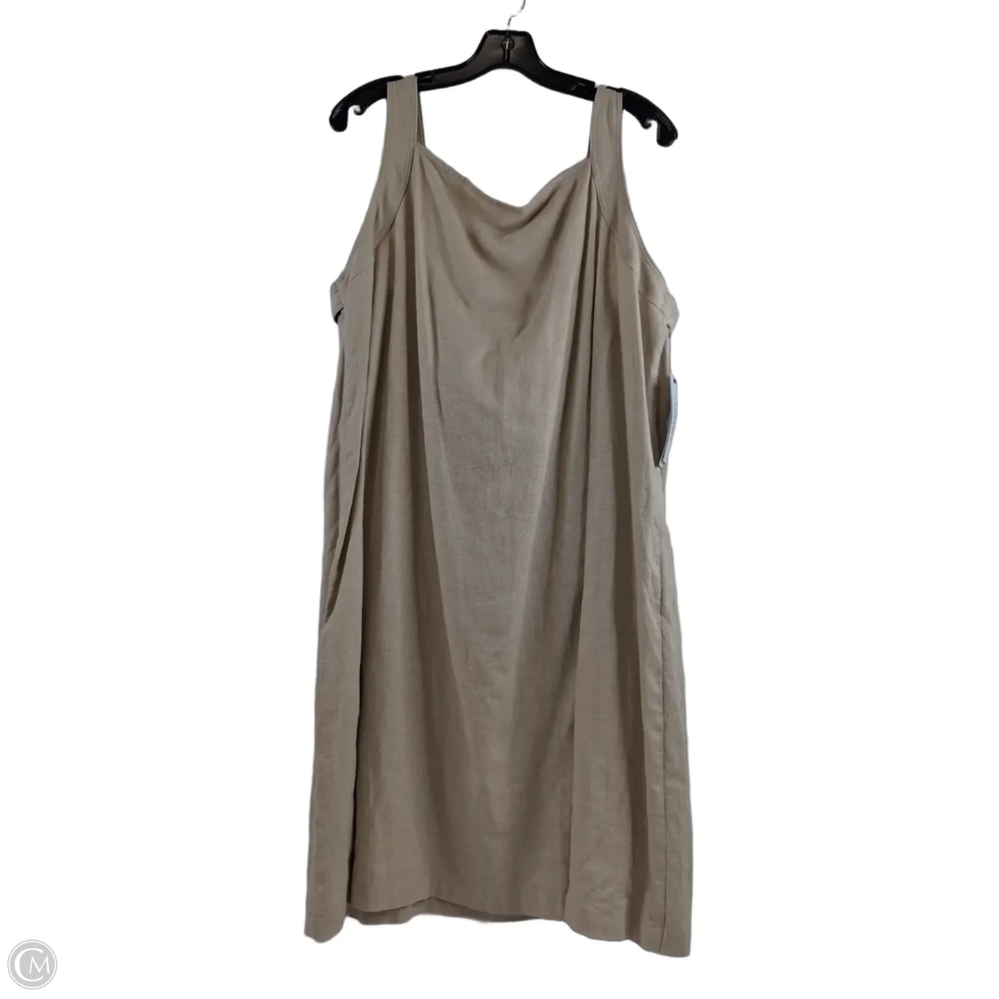 Dress Casual Midi By Dkny In Beige, Size: Xl