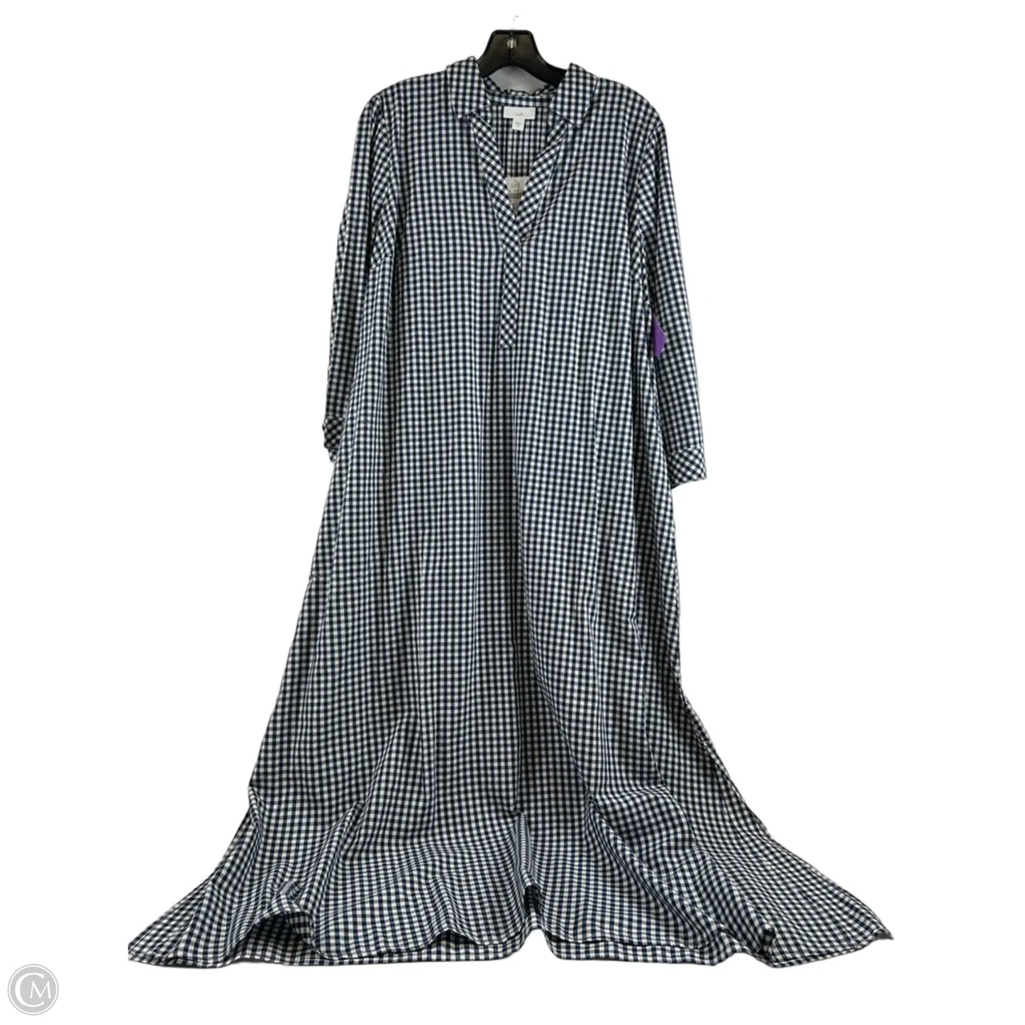 Dress Casual Maxi By J. Jill In Checkered Pattern, Size: M