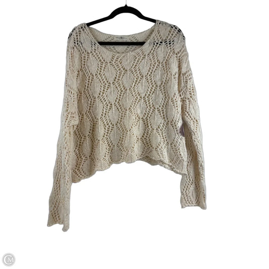 Top Long Sleeve By Natural Life In Cream, Size: L
