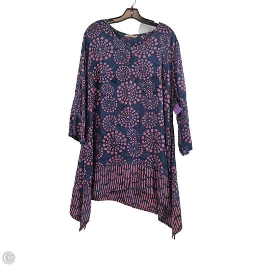 Dress Casual Short By Soft Surroundings In Blue & Pink, Size: L