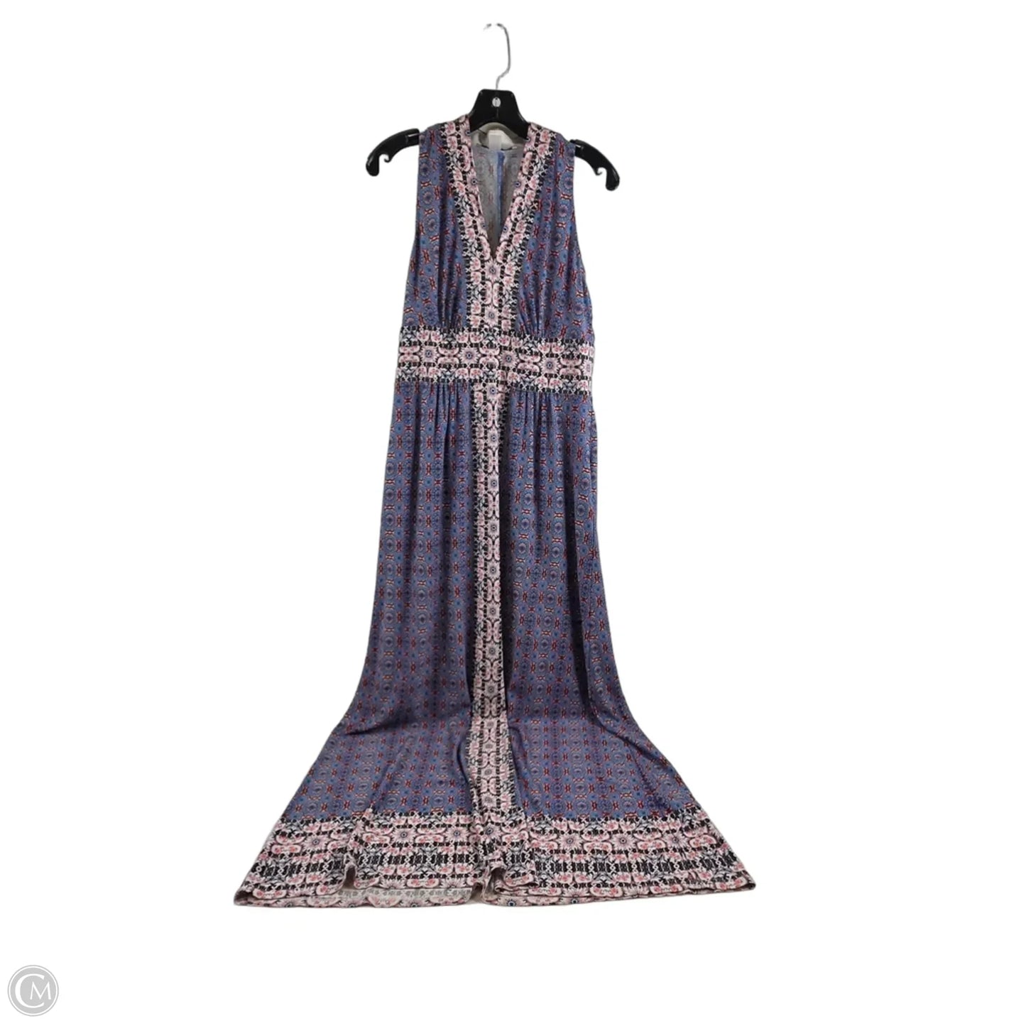 Dress Casual Maxi By Clothes Mentor In Blue & Orange, Size: M