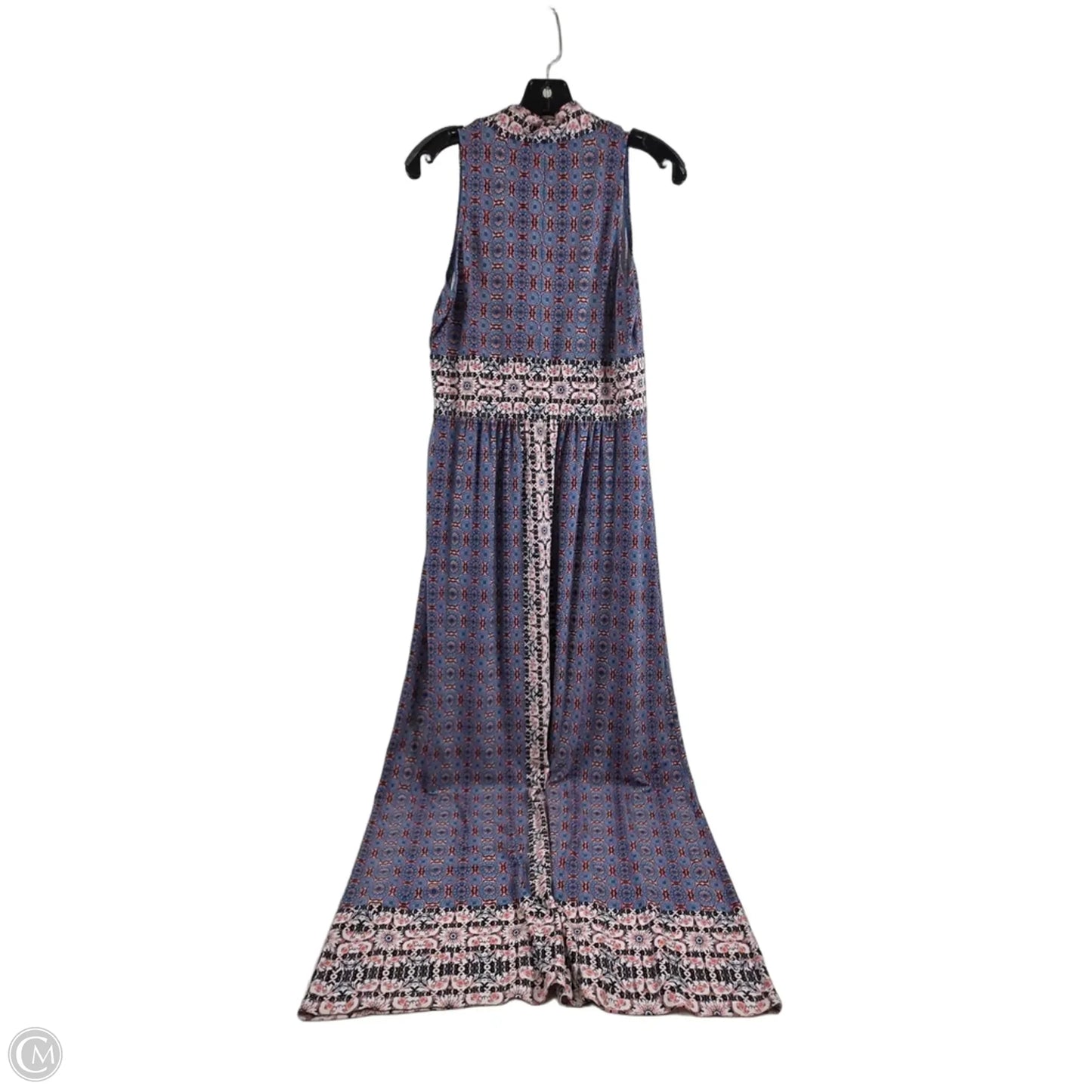 Dress Casual Maxi By Clothes Mentor In Blue & Orange, Size: M