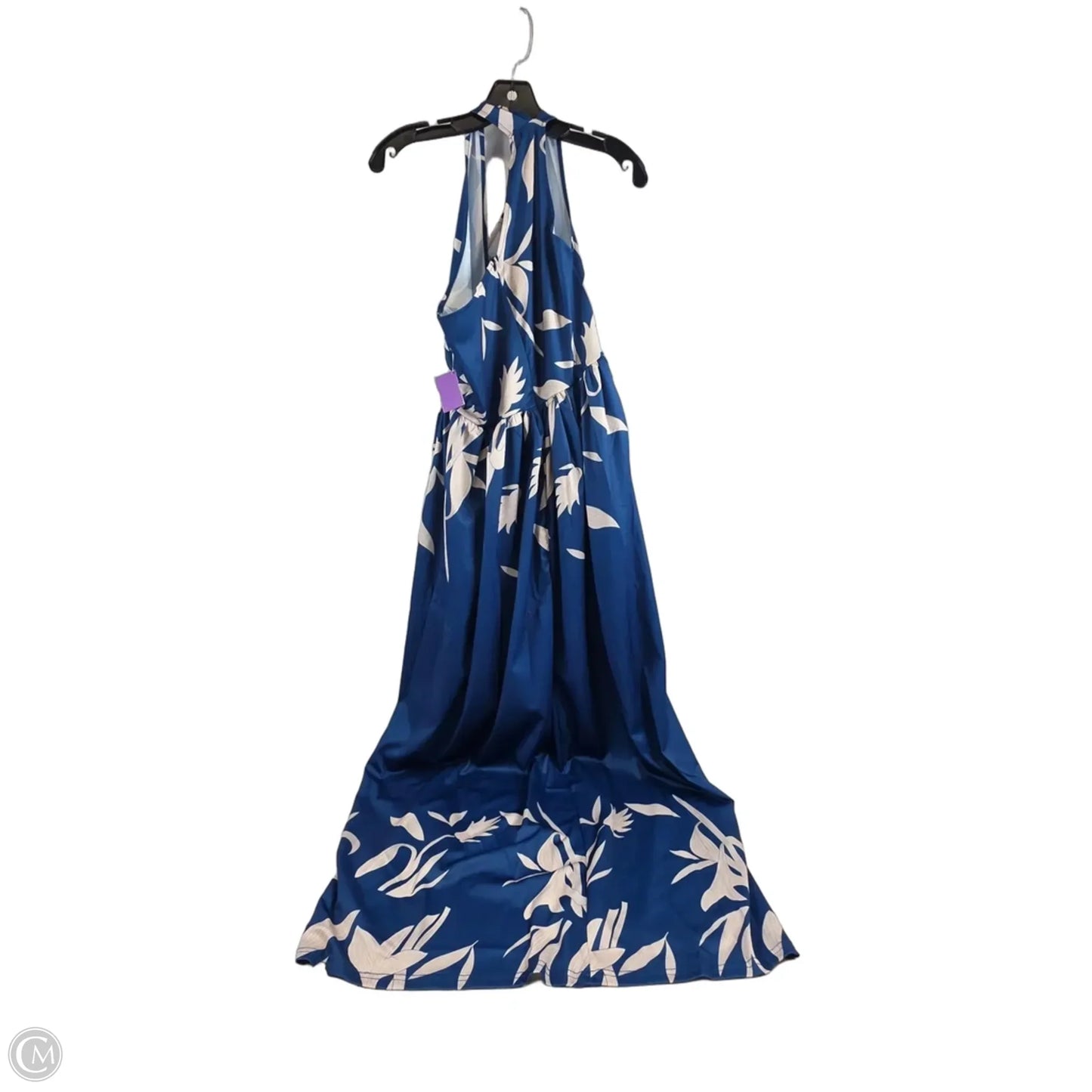 Dress Casual Maxi By Clothes Mentor In Blue & Tan, Size: L