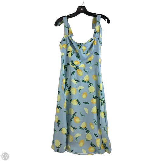 Dress Casual Midi By Juicy Couture In Blue & Yellow, Size: M