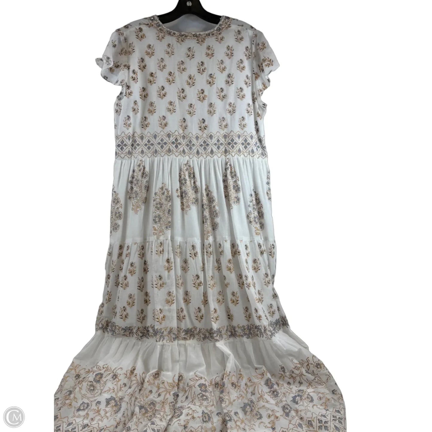 Dress Casual Maxi By Clothes Mentor In Blue & White, Size: L