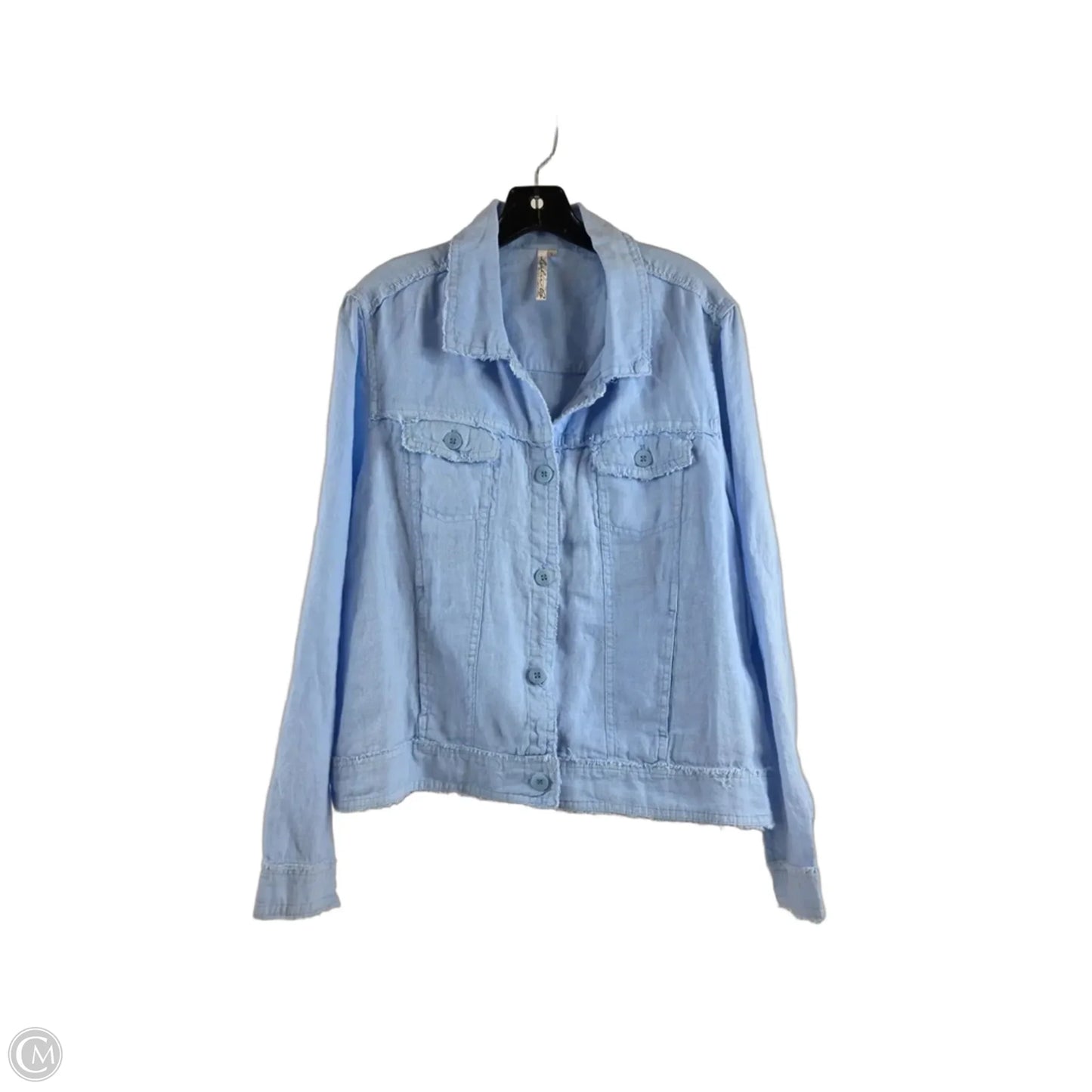 Jacket Denim By Lulu B In Blue Denim, Size: L