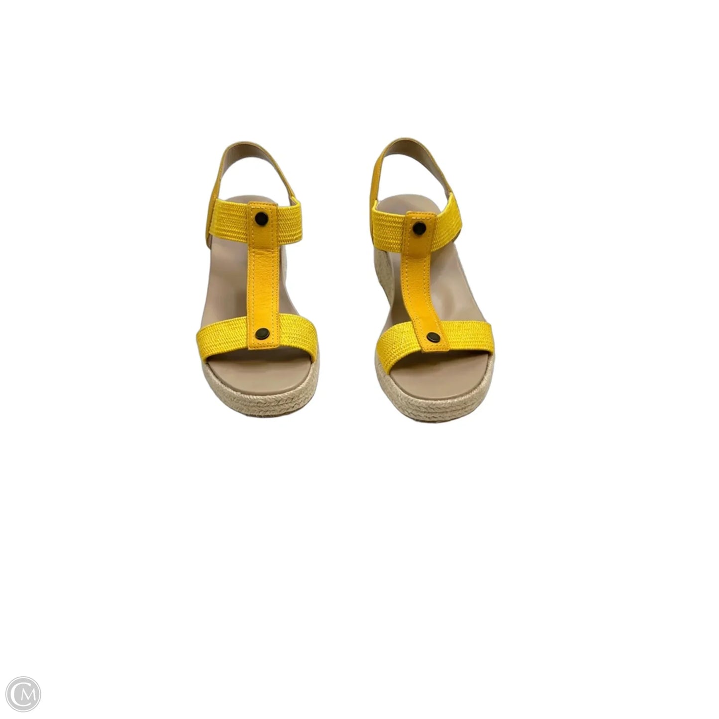 Sandals Heels Wedge By Vionic In Yellow, Size: 8