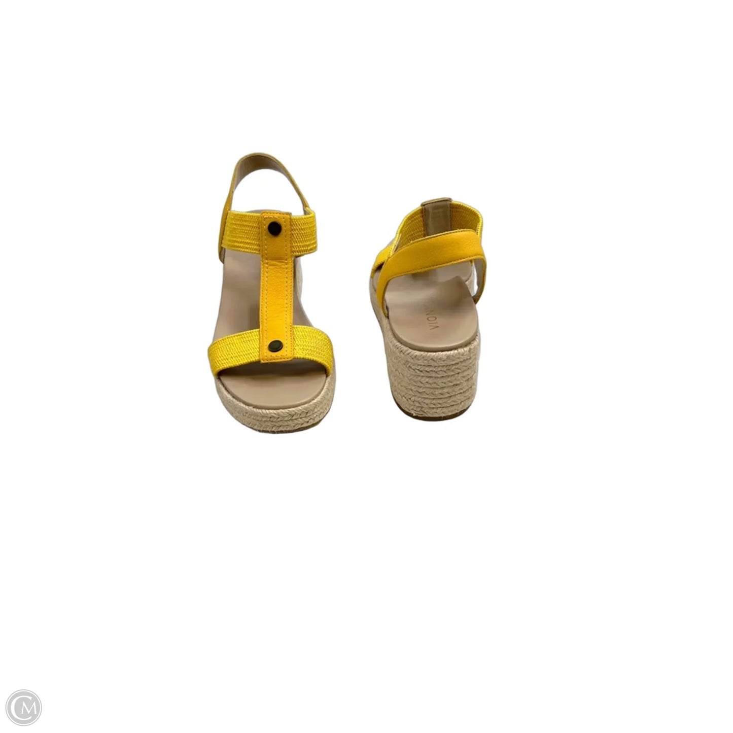 Sandals Heels Wedge By Vionic In Yellow, Size: 8
