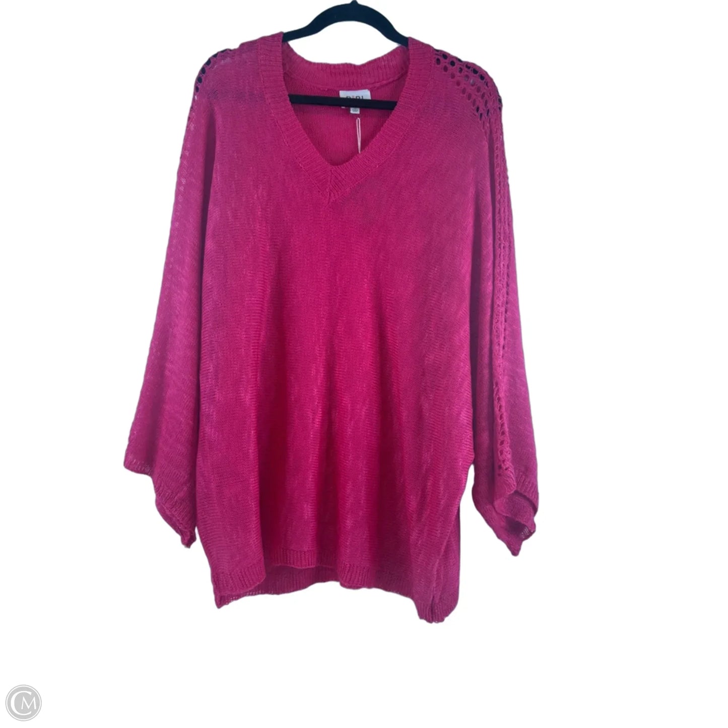 Sweater Short Sleeve By Bibi In Pink, Size: L