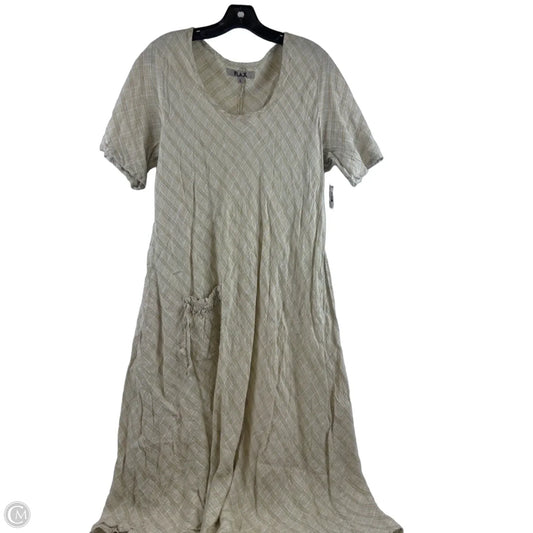 Dress Casual Maxi By Flax In Green & Tan, Size: L