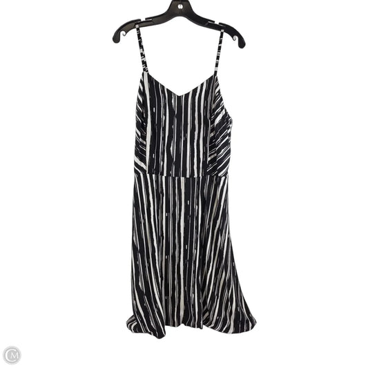 Dress Casual Midi By Apt 9 In Black & White, Size: Xl
