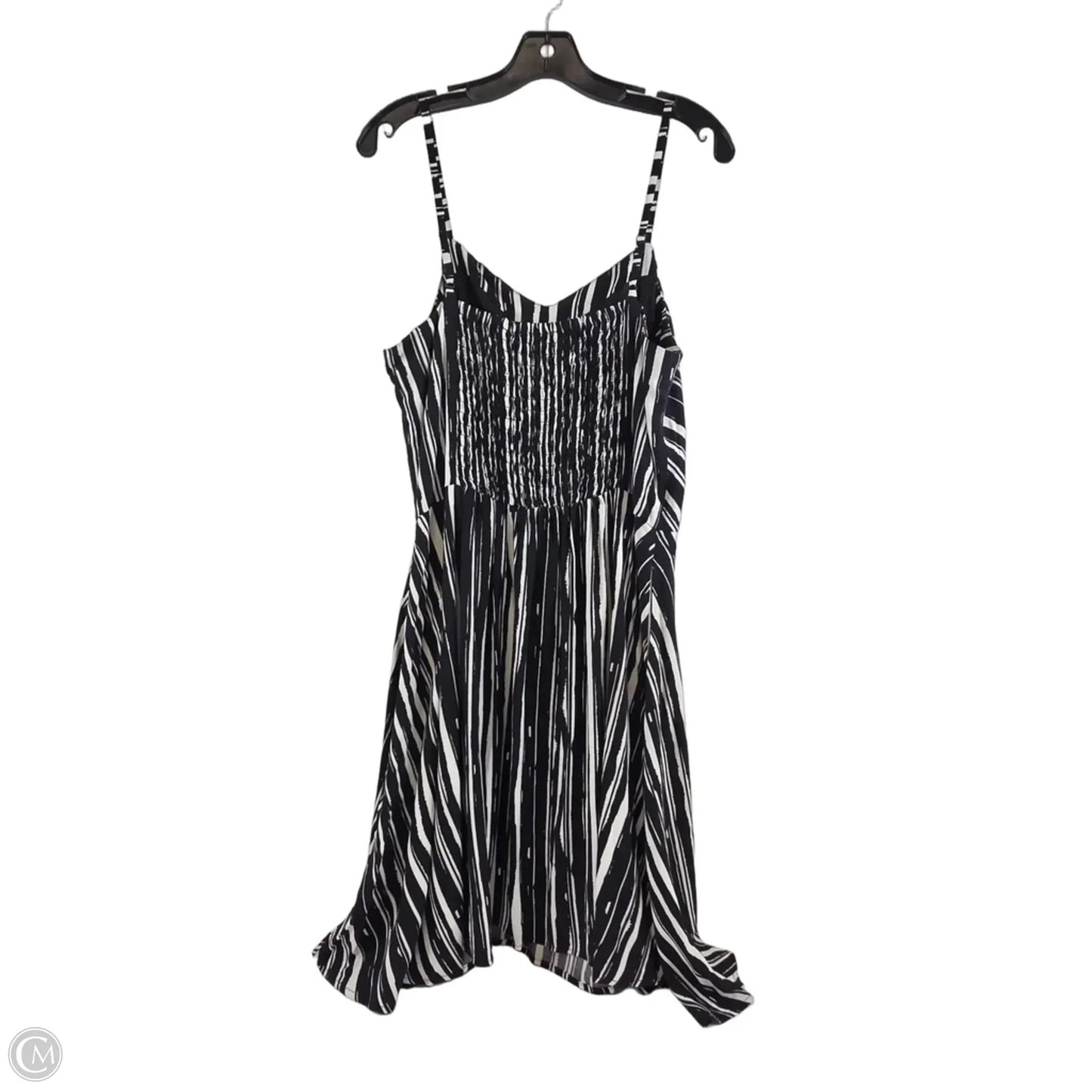 Dress Casual Midi By Apt 9 In Black & White, Size: Xl