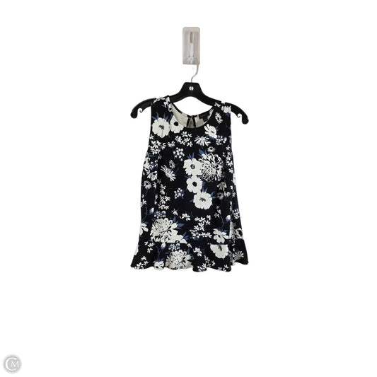 Top Sleeveless By Ann Taylor In Black & White, Size: S