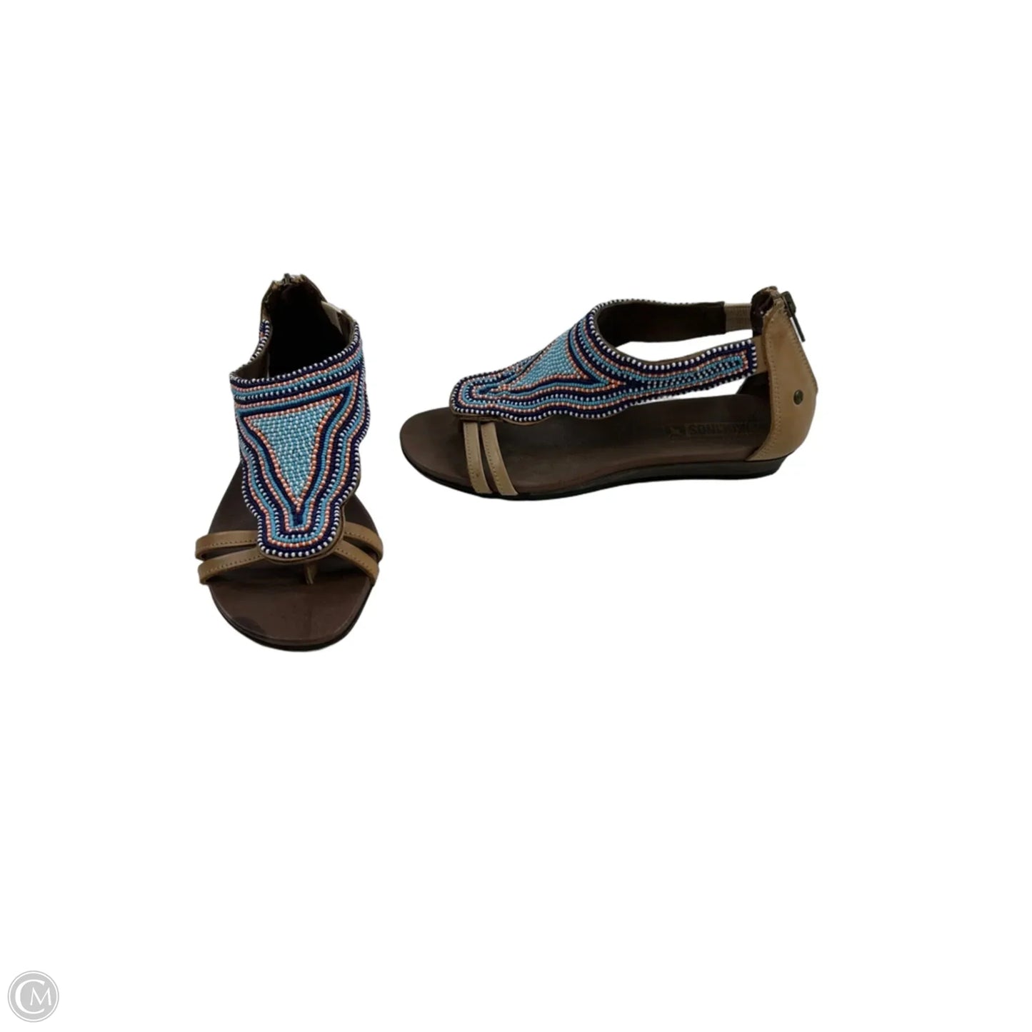 Sandals Flats By Pikolinos In Blue & Brown, Size: 7