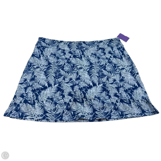 Athletic Skort By Tranquility In Blue & White, Size: 12