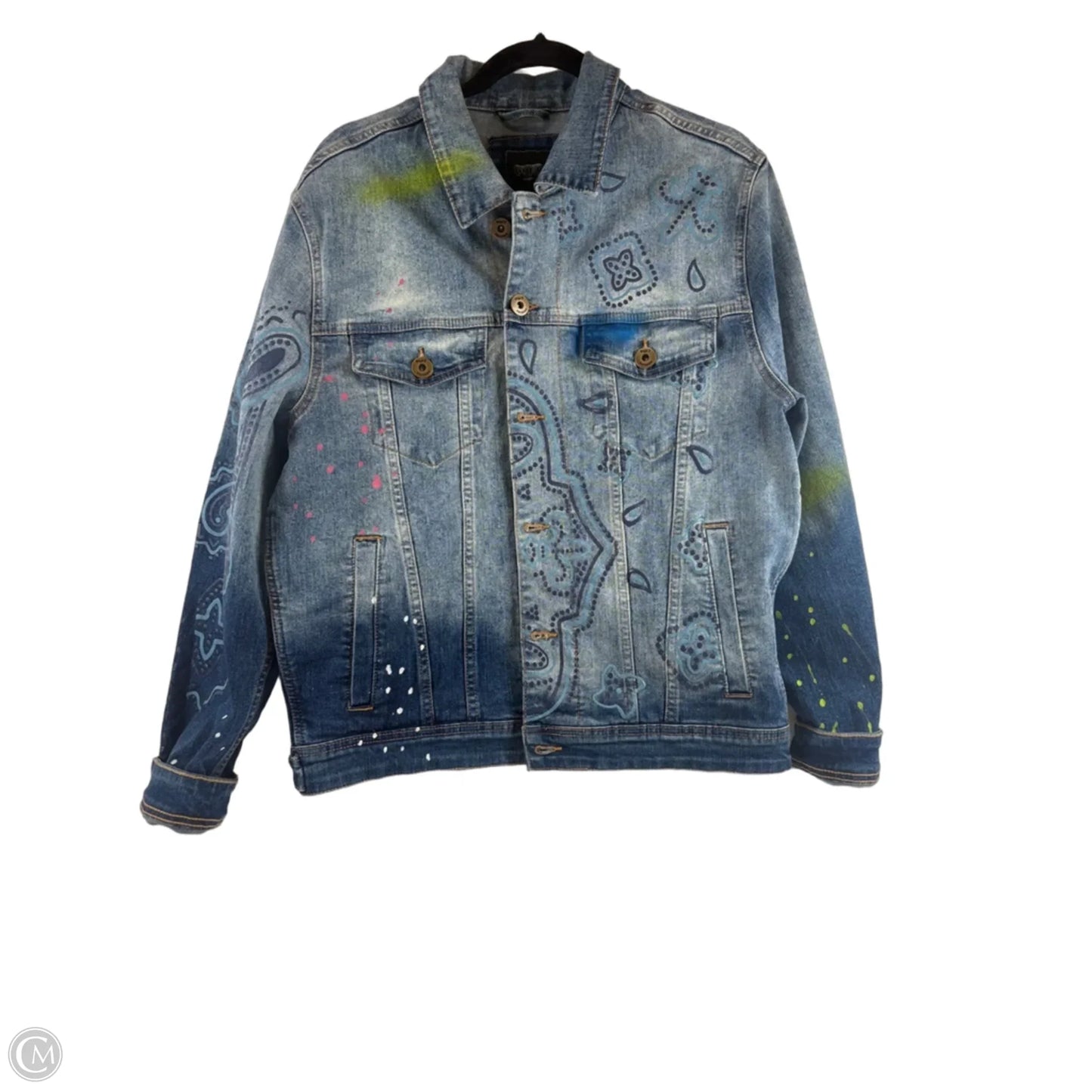 Jacket Denim By Clothes Mentor In Blue Denim, Size: M