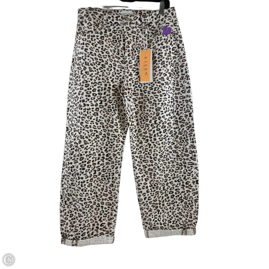 Jeans Cropped By Risen In Leopard Print, Size: 10