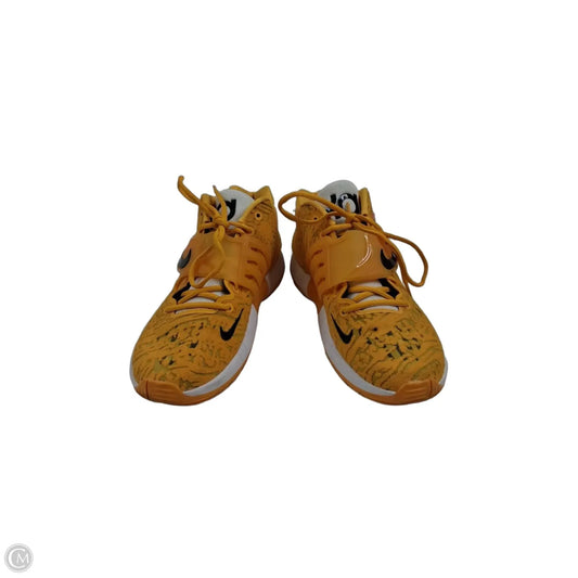 Shoes Athletic By Nike In White & Yellow, Size: 9.5