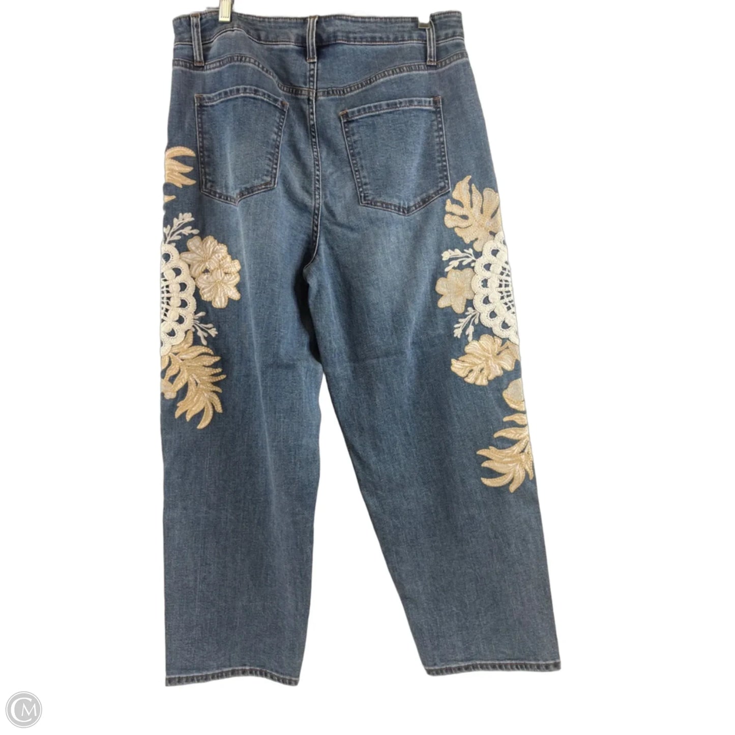 Jeans Cropped By Chicos In Blue Denim, Size: 10