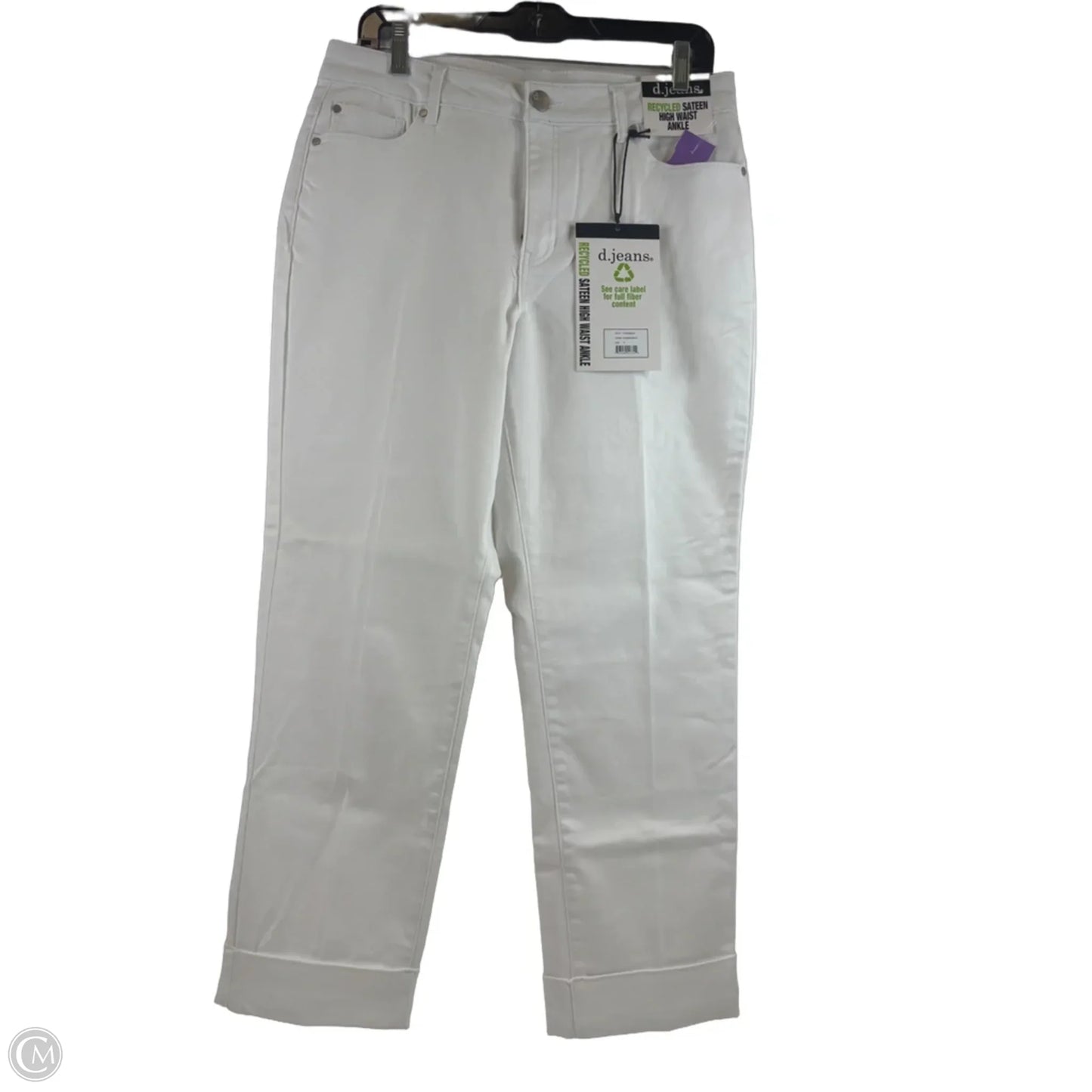 Jeans Straight By D Jeans In White Denim, Size: 12