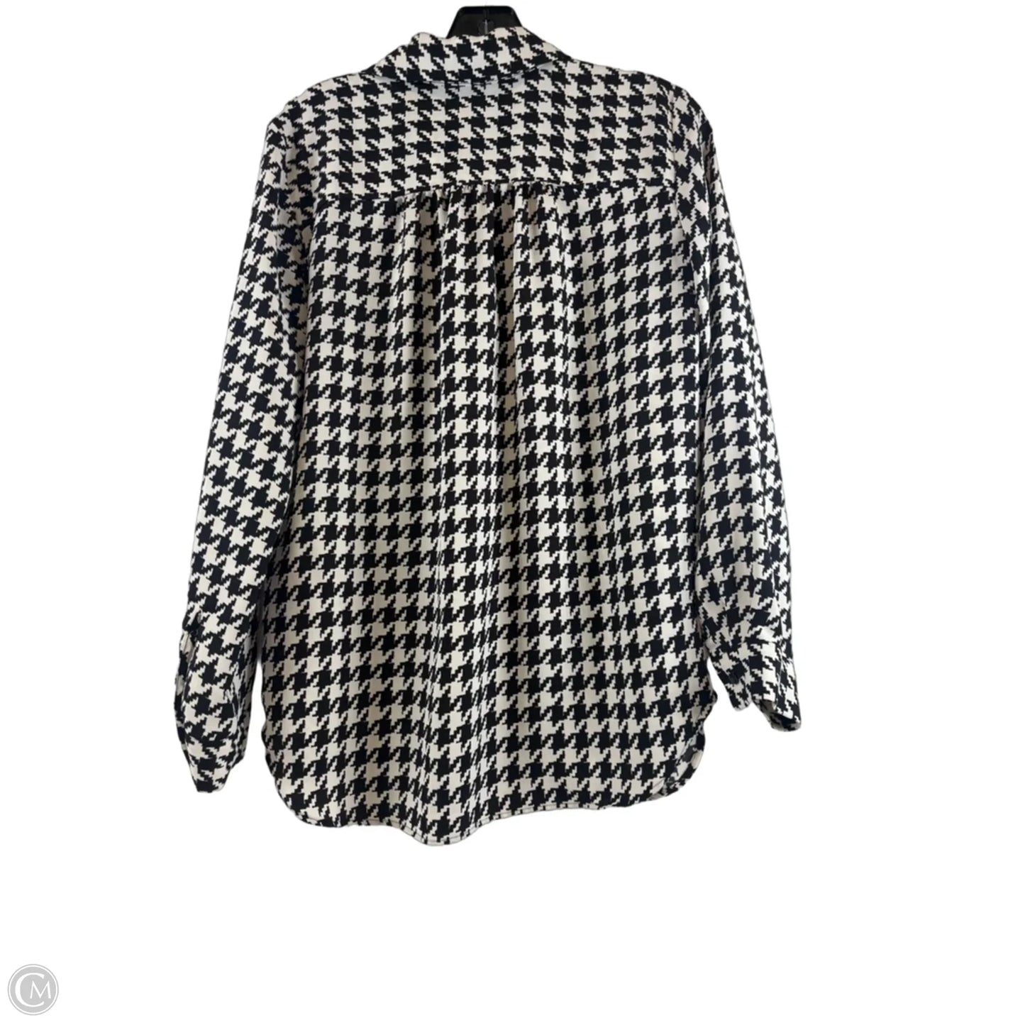 Top Long Sleeve By Ann Taylor In Black & White, Size: S