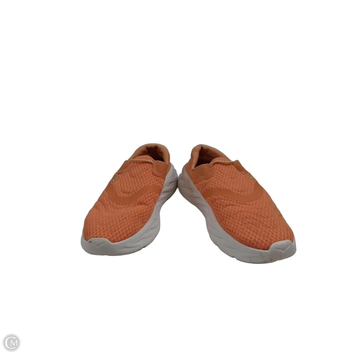 Shoes Sneakers By Hoka In Orange & White, Size: 10