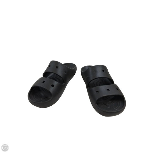 Sandals Flats By Crocs In Black, Size: 9