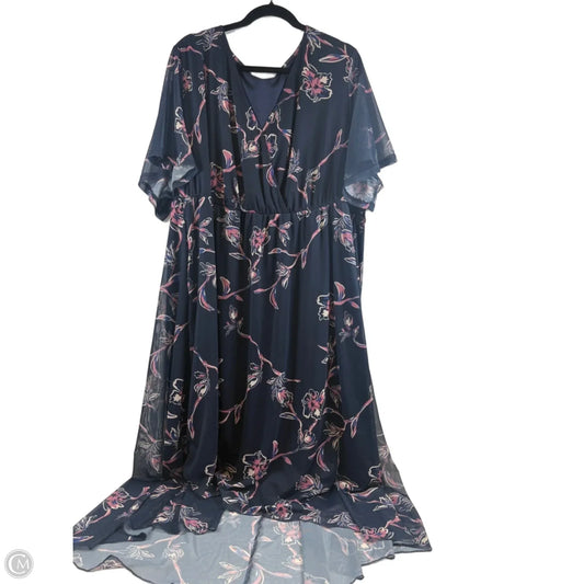 Dress Casual Midi By Bloomchic In Navy, Size: 3x