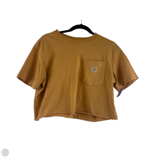 Top Short Sleeve By Carhartt In Gold, Size: S