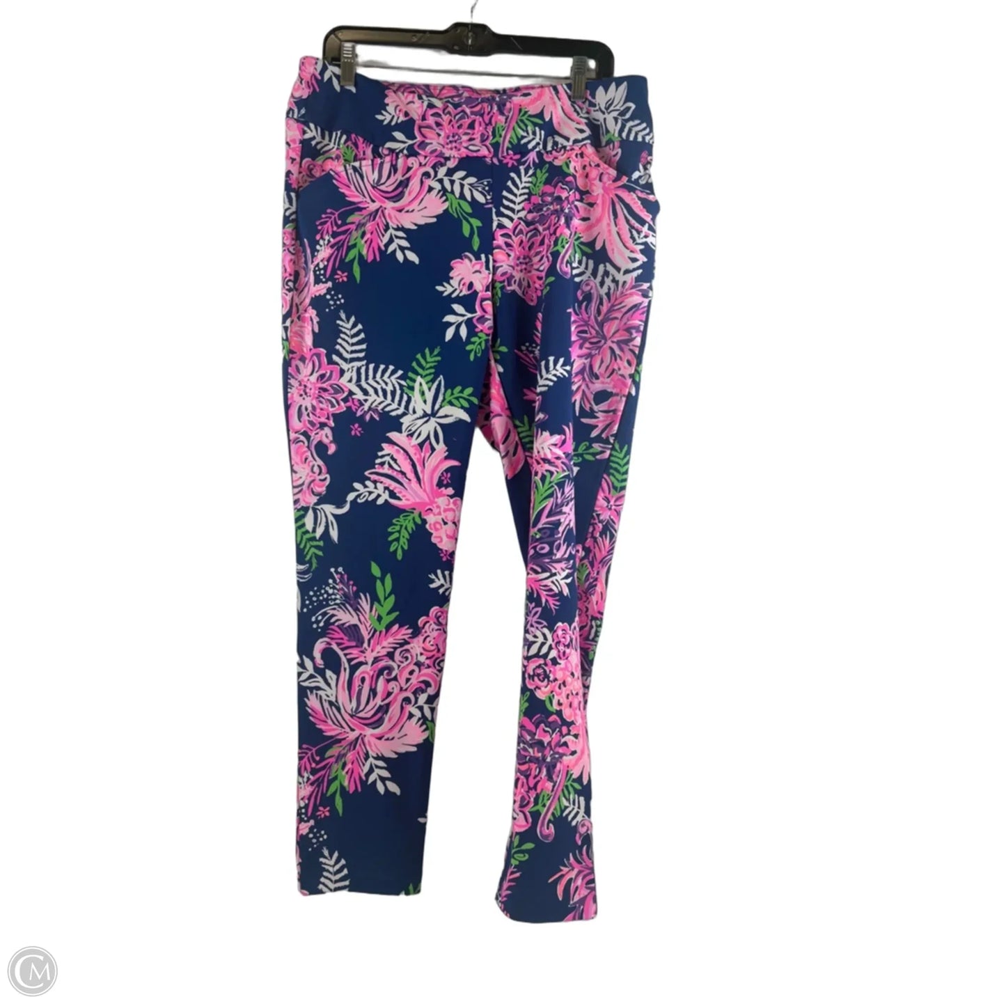 Pants Designer By Lilly Pulitzer In Blue & Pink, Size: Xl