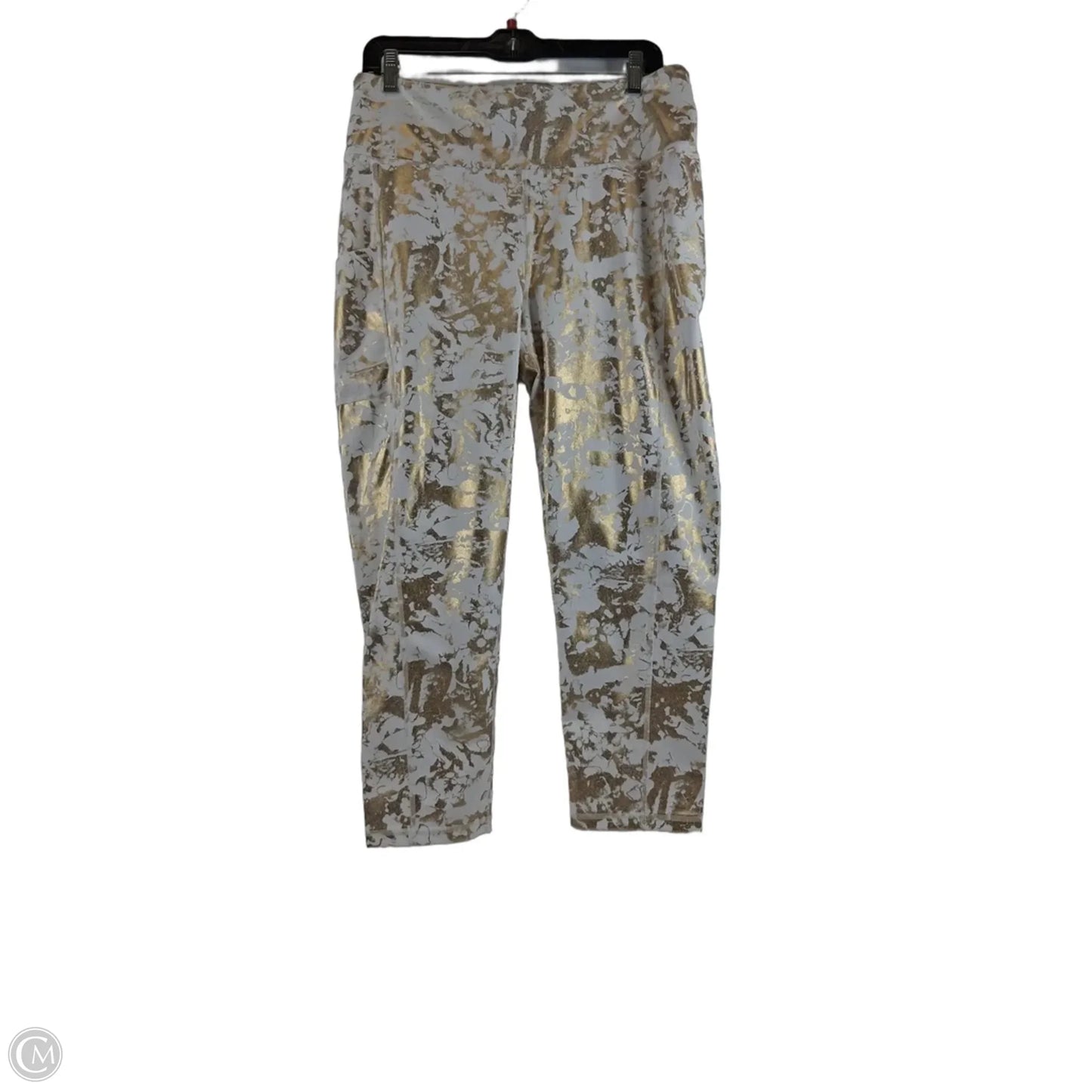 Pants Designer By Lilly Pulitzer In Gold & White, Size: Xl