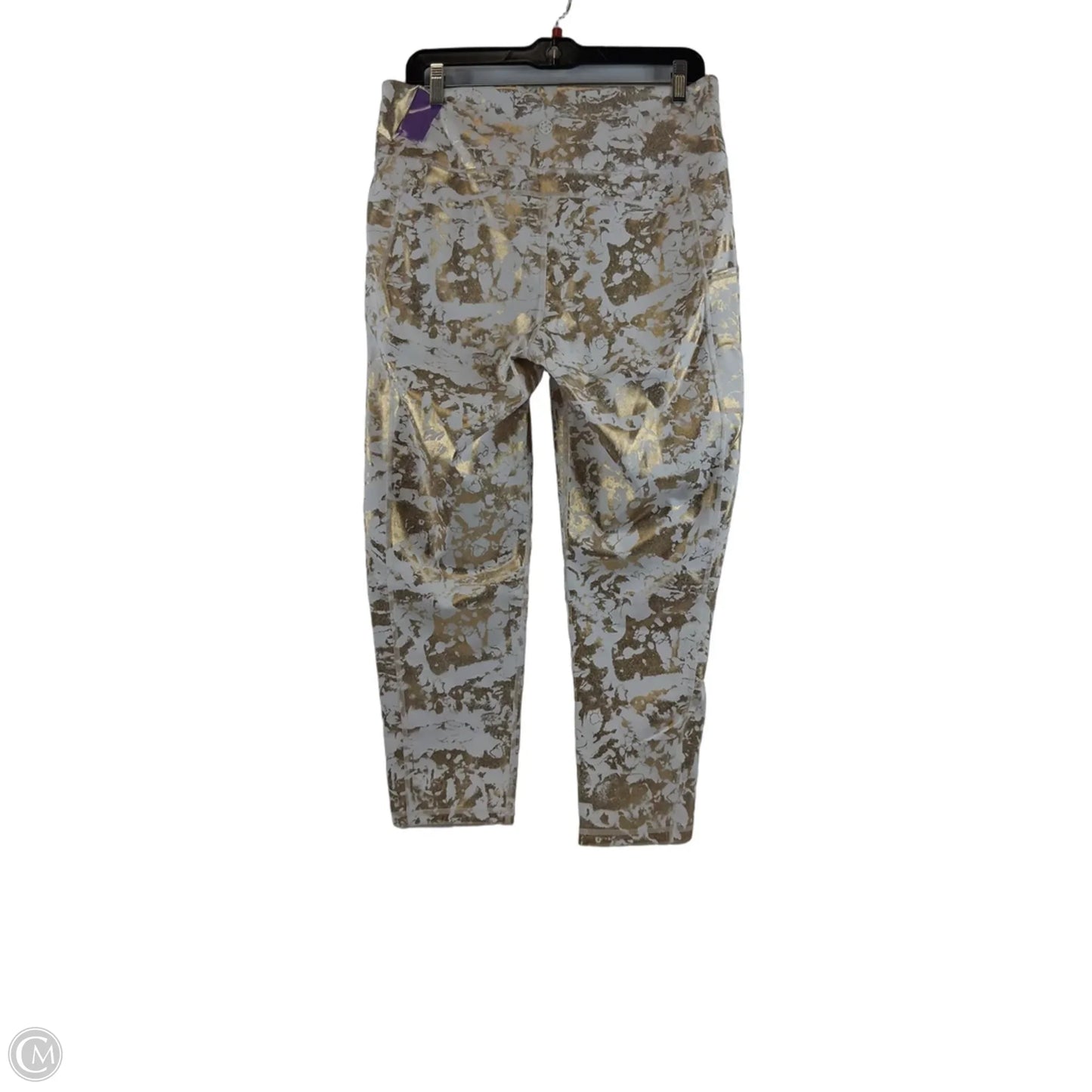 Pants Designer By Lilly Pulitzer In Gold & White, Size: Xl