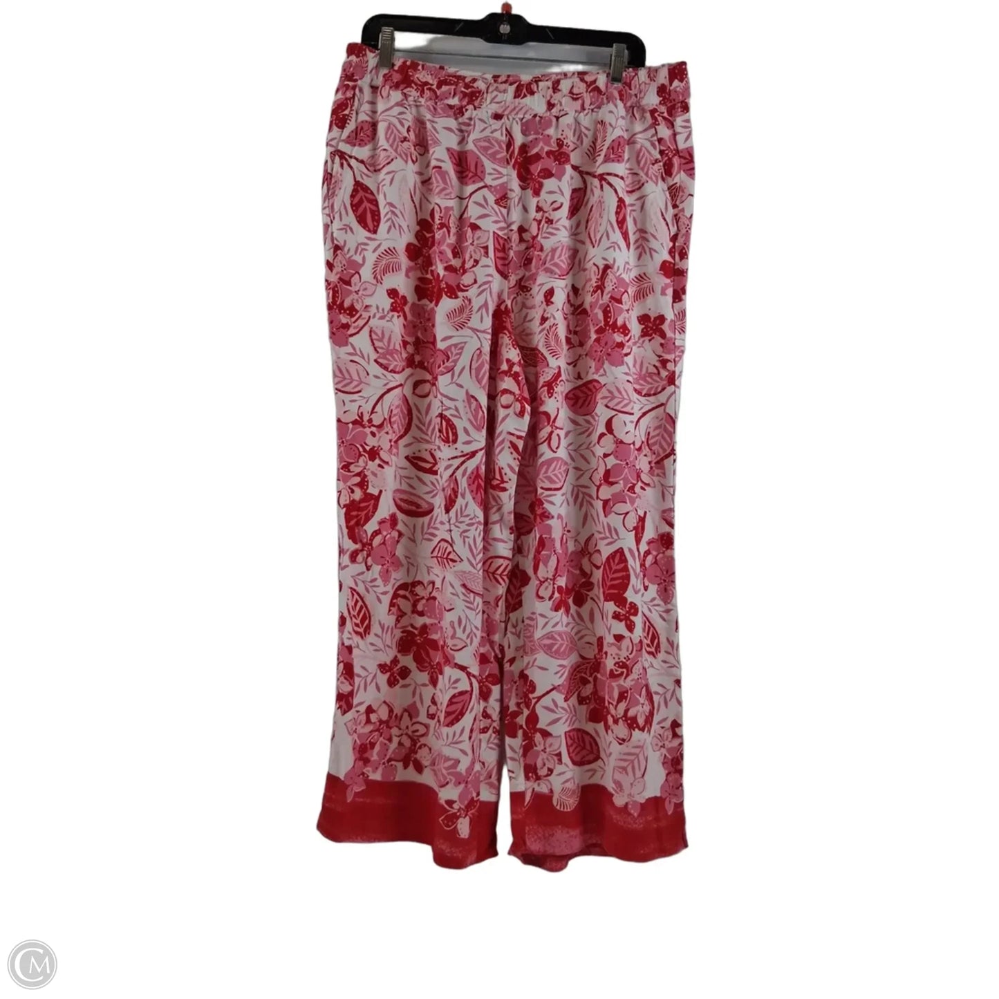 Pants Wide Leg By Talbots In Red & White, Size: 14