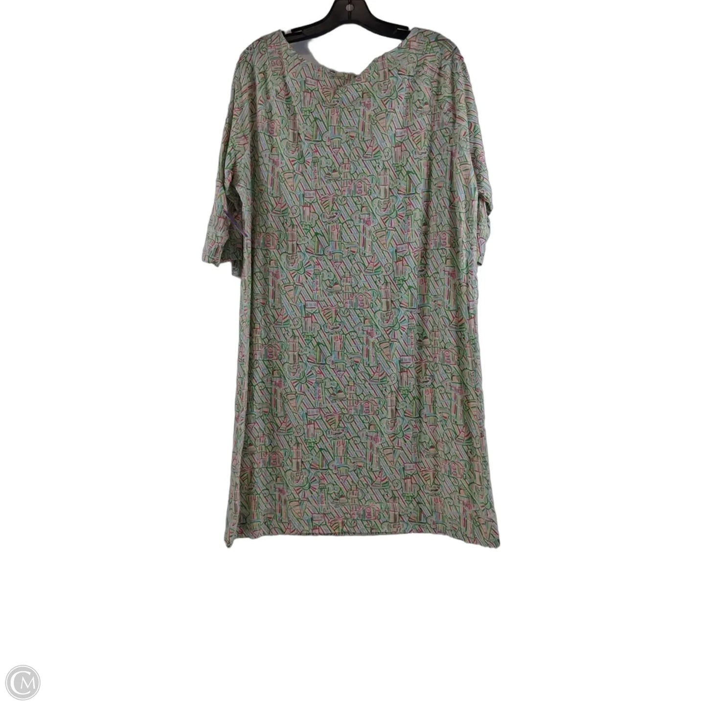 Dress Designer By Lilly Pulitzer In Green & Pink, Size: L
