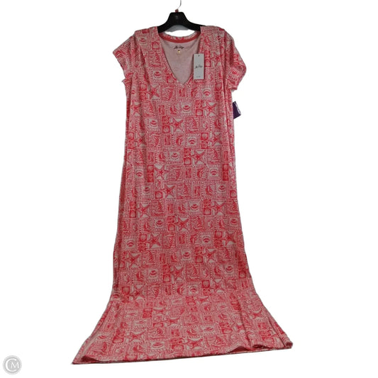 Dress Designer By Lilly Pulitzer In Red & White, Size: L