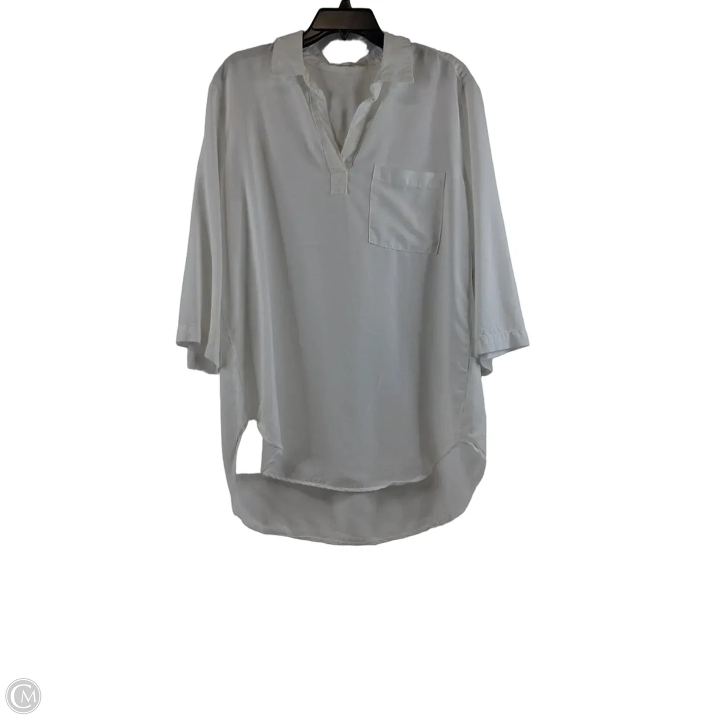 Top Short Sleeve By Clothes Mentor In White, Size: L