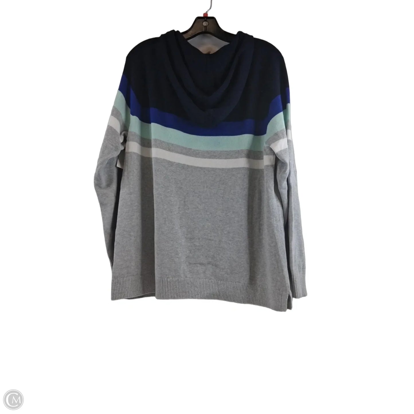Sweater By Talbots In Blue & Grey, Size: Xl