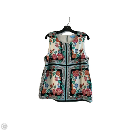 Top Sleeveless By Draper James In Floral Print, Size: L