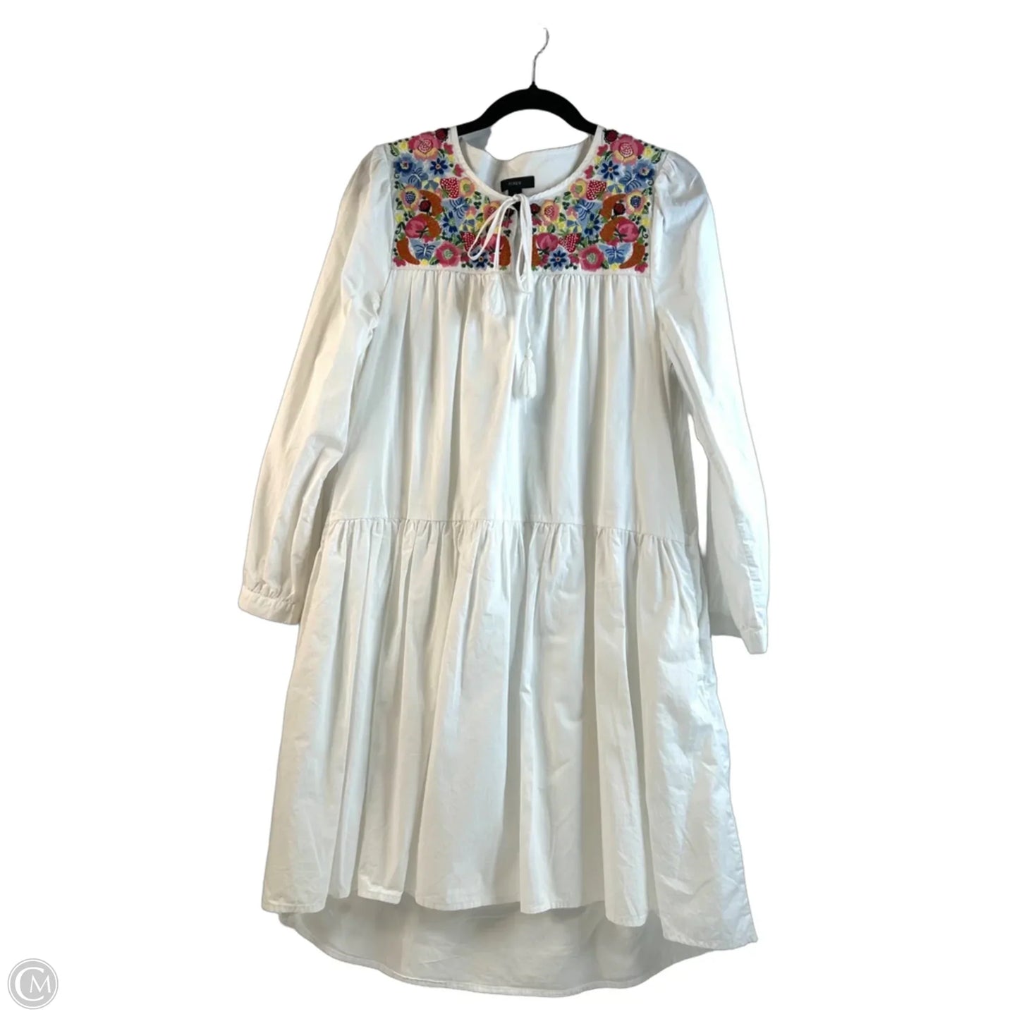 Dress Casual Midi By J. Crew In Blue & White, Size: M