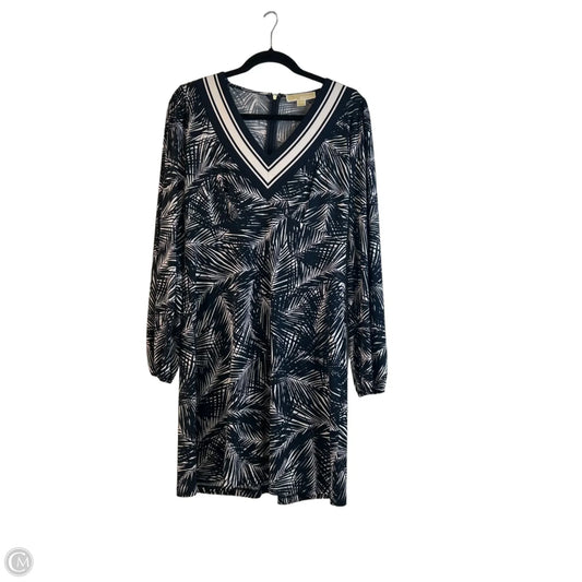Dress Casual Midi By Michael By Michael Kors In Blue & White, Size: S