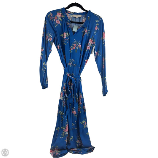 Dress Casual Maxi By Loft In Blue & Orange, Size: Mp