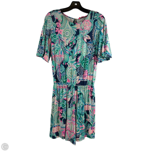 Romper Designer By Lilly Pulitzer In Blue & Pink, Size: Xs