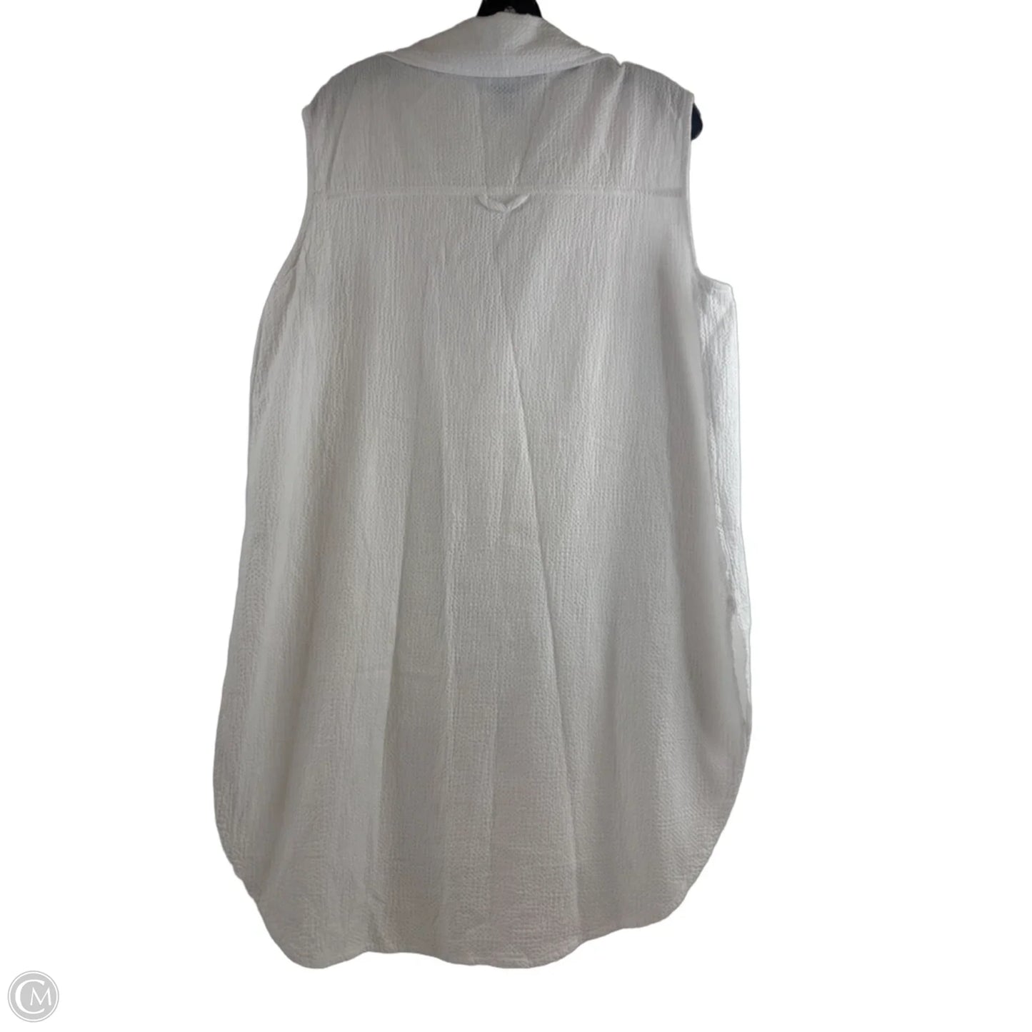 Tunic Sleeveless By Focus In White, Size: L