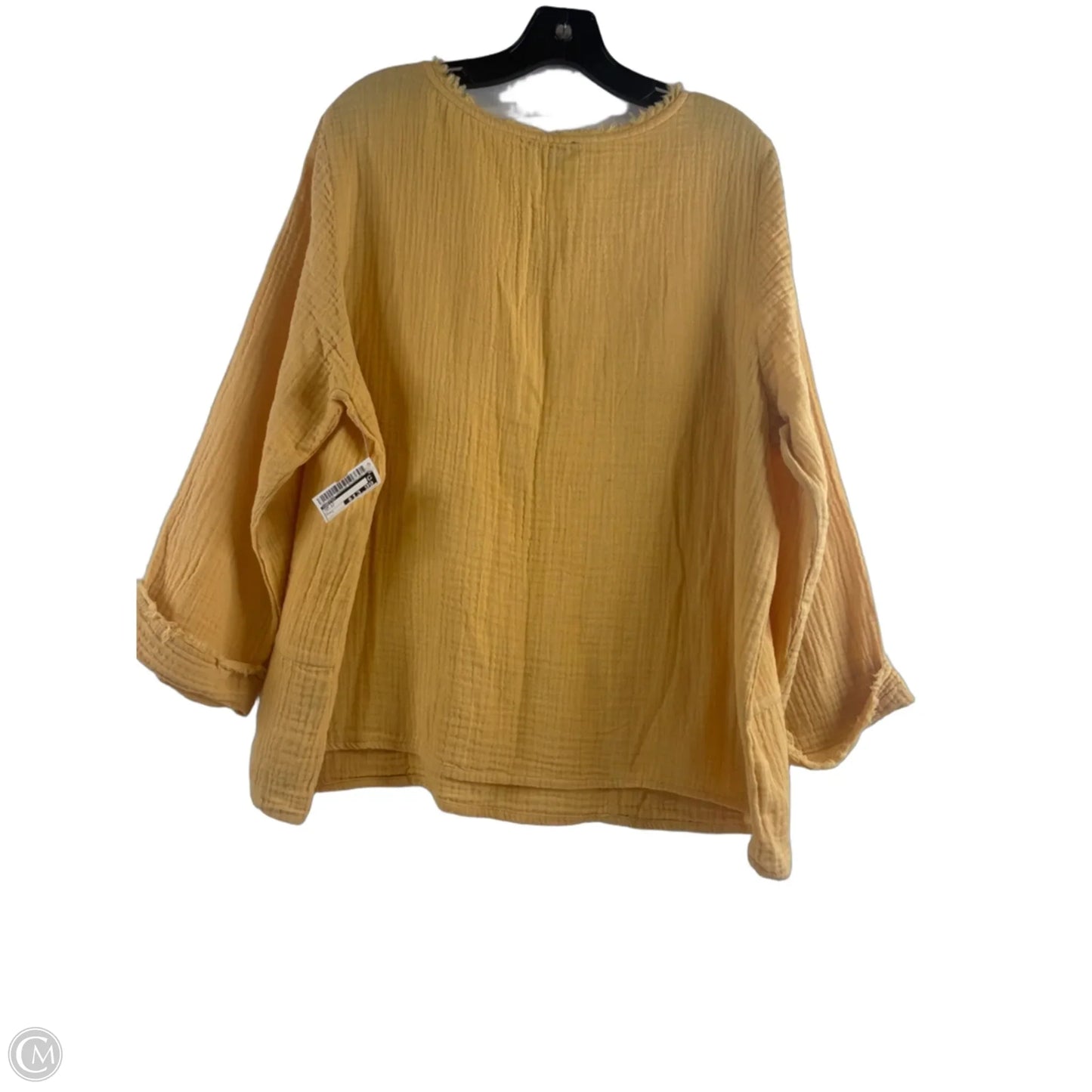 Top Long Sleeve By Habitat In Yellow, Size: L