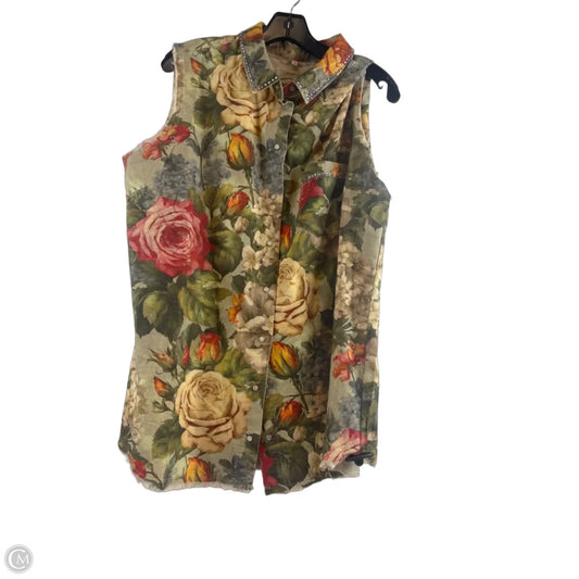 Top Sleeveless By Clothes Mentor In Floral Print, Size: Osfm