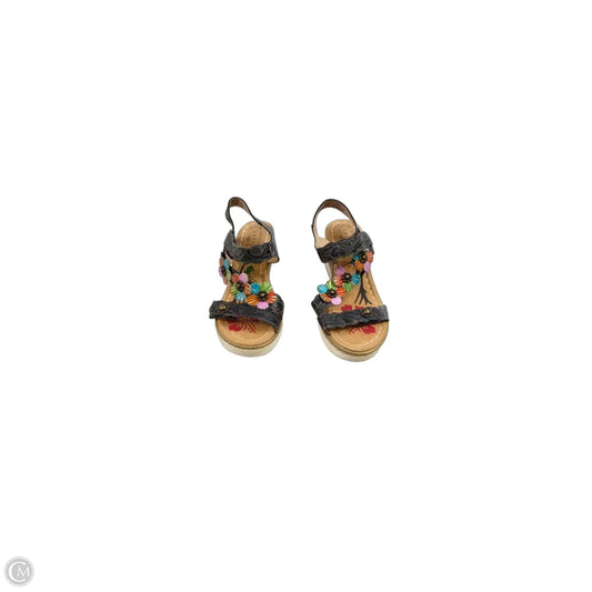 Sandals Heels Wedge By Spring Step In Multi-colored, Size: 6.5