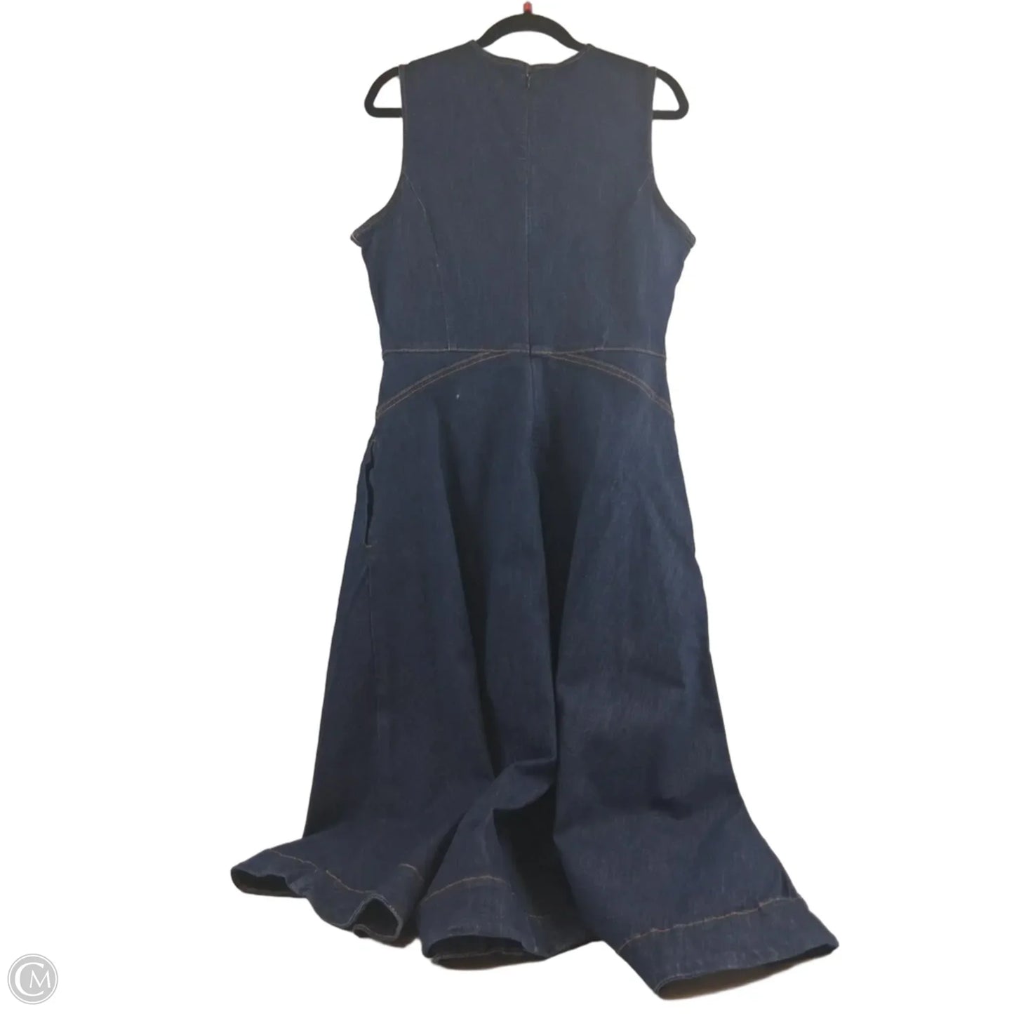 Dress Casual Midi By Nine West Apparel In Blue Denim, Size: 0