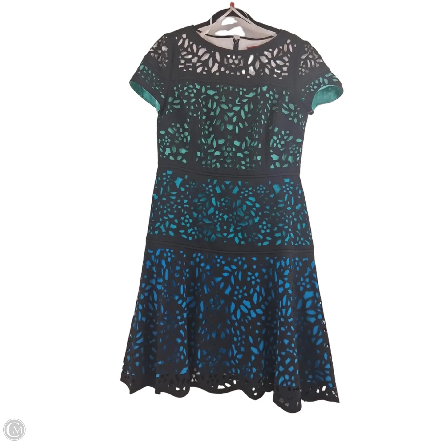 Dress Casual Midi By Focus In Black & Blue, Size: M