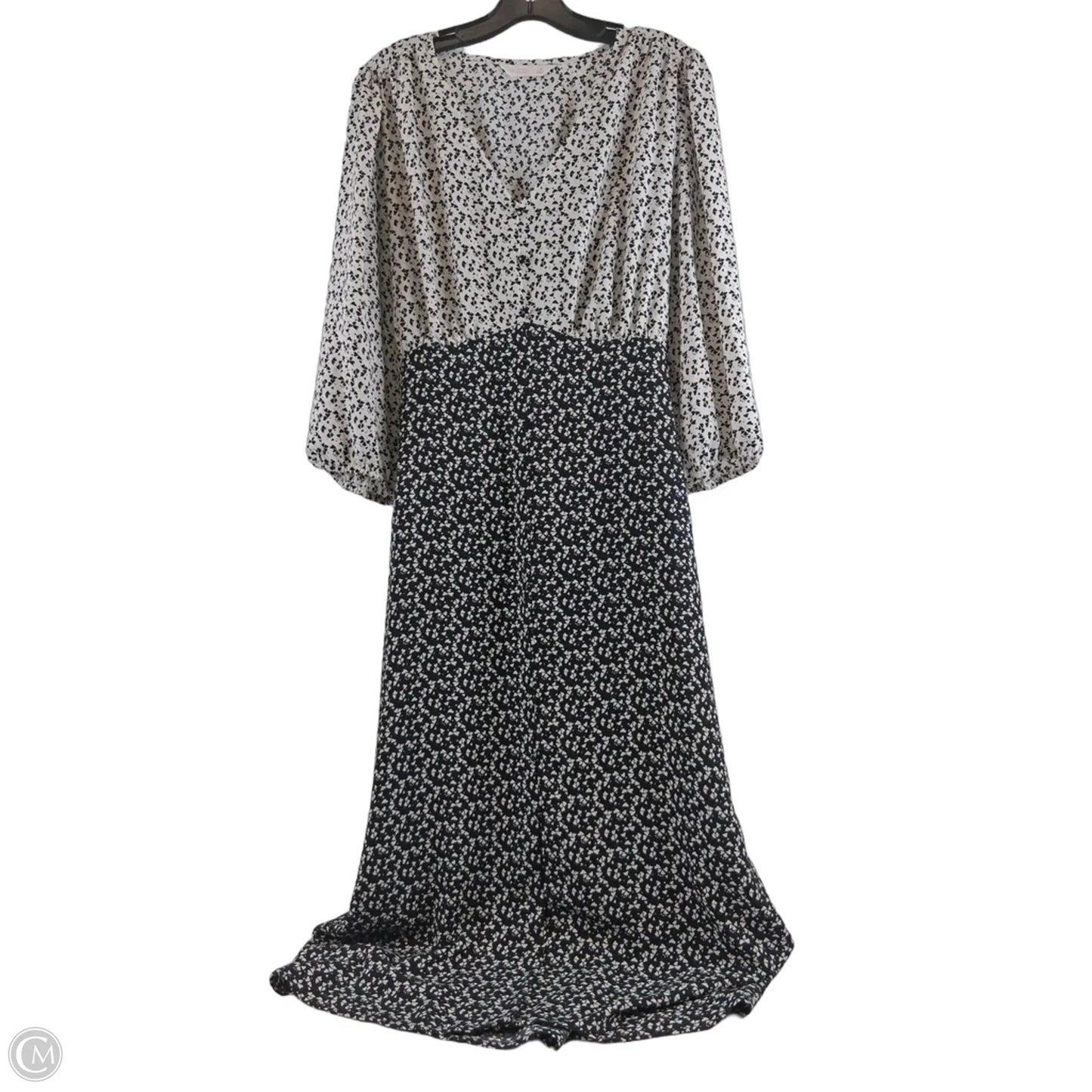 Dress Casual Maxi By Lc Lauren Conrad In Black & White, Size: Xl